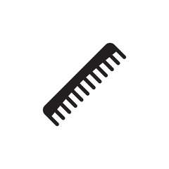 Comb Icon In Flat Style Vector Icon For Apps, UI, Websites. Hairbrush Black Icon Vector Illustration