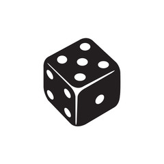 Casino Dice Icon In Flat Style Vector Icon For Apps, UI, Websites. Black Icon Vector Illustration.