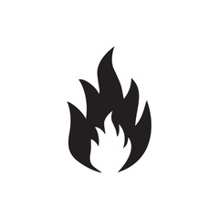 Fire Icon In Flat Style Vector For App, UI, Websites. Black Icon Vector Illustration.