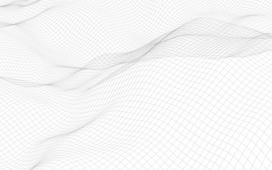 Abstract landscape on a with background. Cyberspace grid. hi tech network. 3d technology illustration. 3D illustration