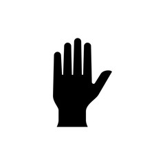 Obraz premium Hand Icon In Flat Style Vector For App, UI, Websites. Black Icon Vector Illustration.