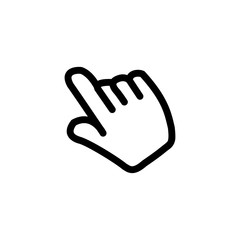 Obraz premium Hand Icon In Flat Style Vector For App, UI, Websites. Black Icon Vector Illustration.