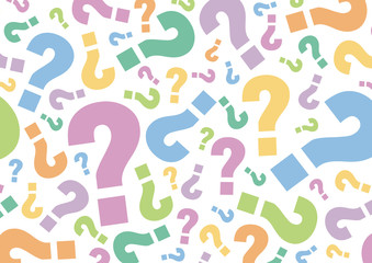 Question mark sign pastel Color pattern on white background, Vector illustration