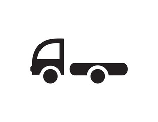 Big Truck Icon In Flat Style Vector For App, UI, Websites. Black Icon Vector Illustration.