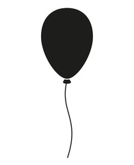 Black and white baloon silhouette