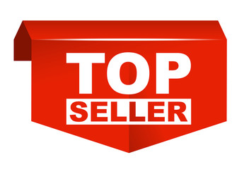 red vector banner top seller