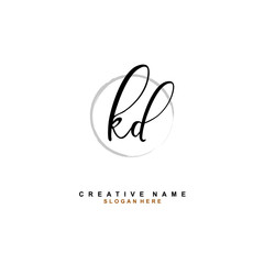 K D KD Initial logo template vector. Letter logo concept