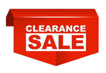 red vector banner clearance sale