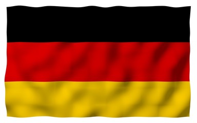 Obraz premium Flag of Germany. Wide format 3D illustration. State symbol of the Federal Republic of Germany. 3D rendering