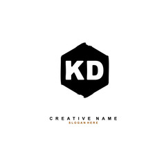 K D KD Initial logo template vector. Letter logo concept