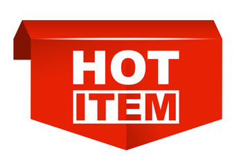red vector banner hot item