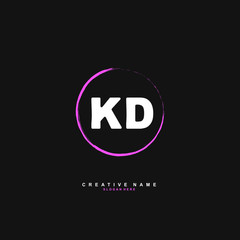 K D KD Initial logo template vector. Letter logo concept