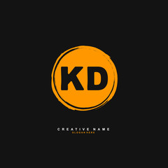K D KD Initial logo template vector. Letter logo concept