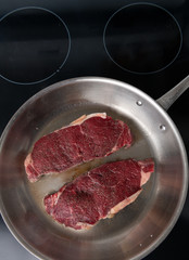 Grass Fed Juicy Steak on Skillet
