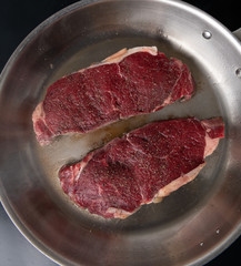 Grass Fed Juicy Steak on Skillet