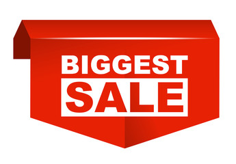red vector banner biggest sale