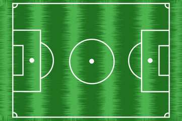 Football field with markings