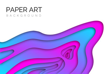Colorful paper cut background