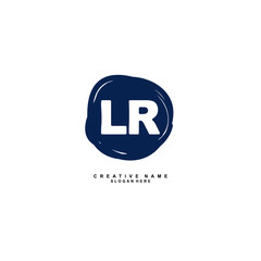 L R LR Initial logo template vector. Letter logo concept