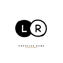 L R LR Initial logo template vector. Letter logo concept
