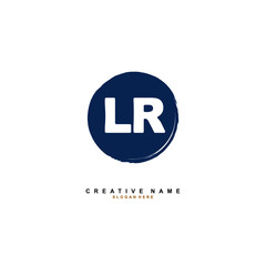 L R LR Initial logo template vector. Letter logo concept