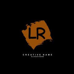 L R LR Initial logo template vector. Letter logo concept
