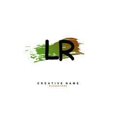 L R LR Initial logo template vector. Letter logo concept