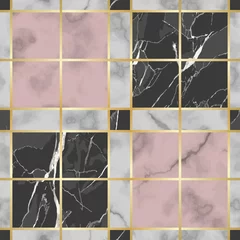 Rugzak Marble Vector Texture Luxury Check Seamless Pattern © kronalux