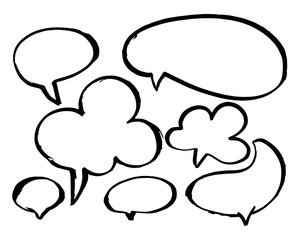 set of speech bubbles