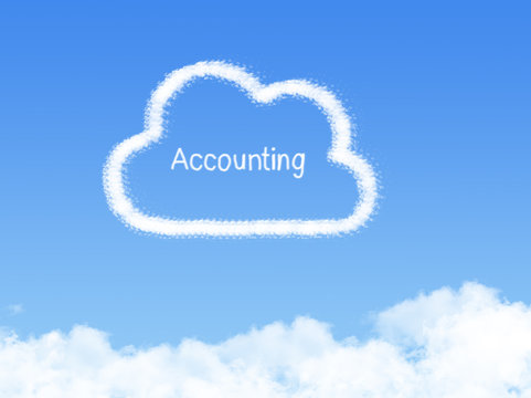 accounting cloud shape on blue sky