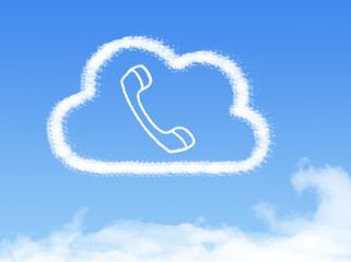Obraz premium phone cloud shape on blue sky