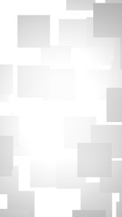White abstract background. Misty backdrop with grey squares. 3D illustration