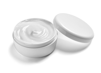  white cream container jar beauty moisturizer skin