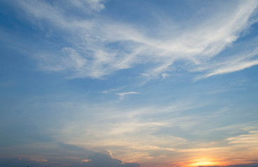 Fototapeta premium The background of the evening sky before the sun will fall