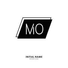 M O MO Initial logo letter with minimalist concept. Vector with scandinavian style logo.