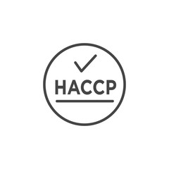 HACCP | Hazard Analysis Critical Control Points icon with award or checkmark