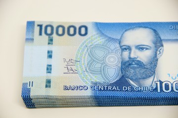 Chilean peso bills - background