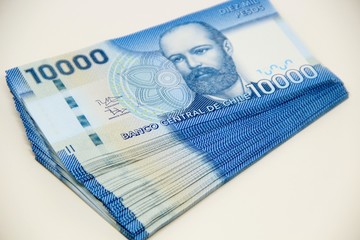 Chilean peso bills - background