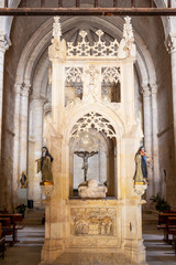 Gothic baldachin at the Church of San Juan de Ortega Monastery, Province of Burgos, Castilla y Leon, Spain