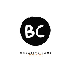 B C BC Initial logo template vector. Letter logo concept