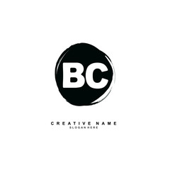 B C BC Initial logo template vector. Letter logo concept
