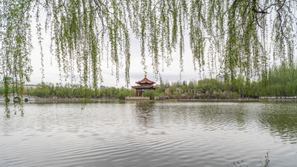 Green park in Hohhot, Inner Mongolia, China