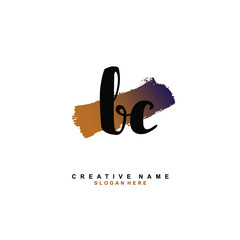 B C BC Initial logo template vector. Letter logo concept