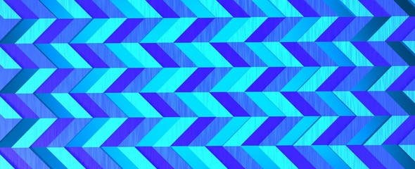 Obraz premium Patrón geométrico tridimensional de madera, plástico y aluminio - mosaico
