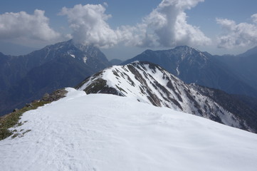 Fototapeta na wymiar 雪山登山