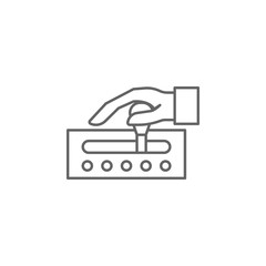 Gear box, car icon. Element of auto service icon. Thin line icon for website design and development, app development. Premium icon