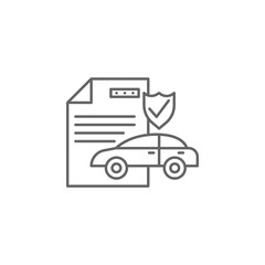 Car insurance icon. Element of auto service icon. Thin line icon for website design and development, app development. Premium icon