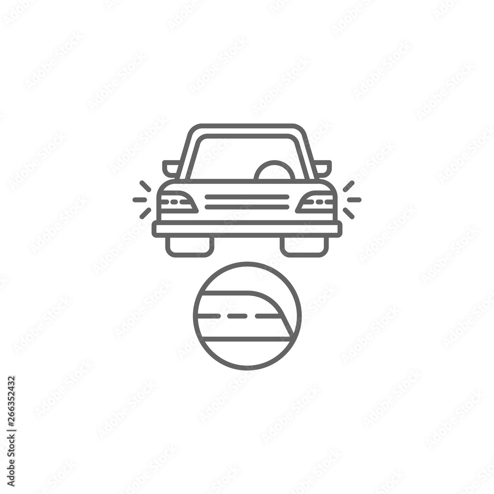 Poster tail light, car icon. element of auto service icon. thin line icon for website design and developmen