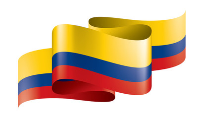 Colombia flag, vector illustration on a white background