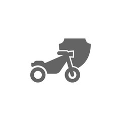 Insurance, motorcycle, protection, shield icon. Element of insurance icon. Premium quality graphic design icon. Signs and symbols collection icon for websites, web design